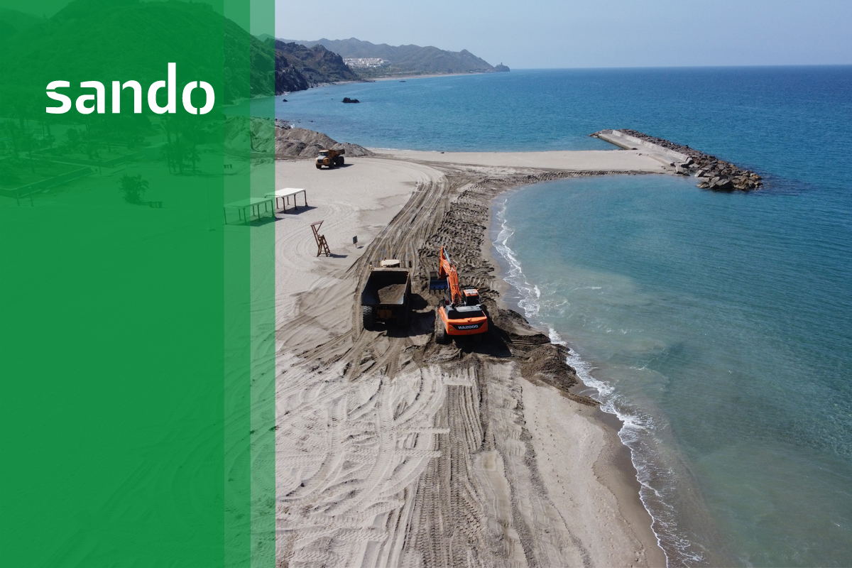El Ministerio para la Transición Ecológica y el Reto Demográfico, a través de la Dirección General de la Costa y el Mar y su Servicio Provincial de Costas, ha adjudicado a Sando el proyecto consistente en la reparación de los daños del temporal en las costas de Almería.
