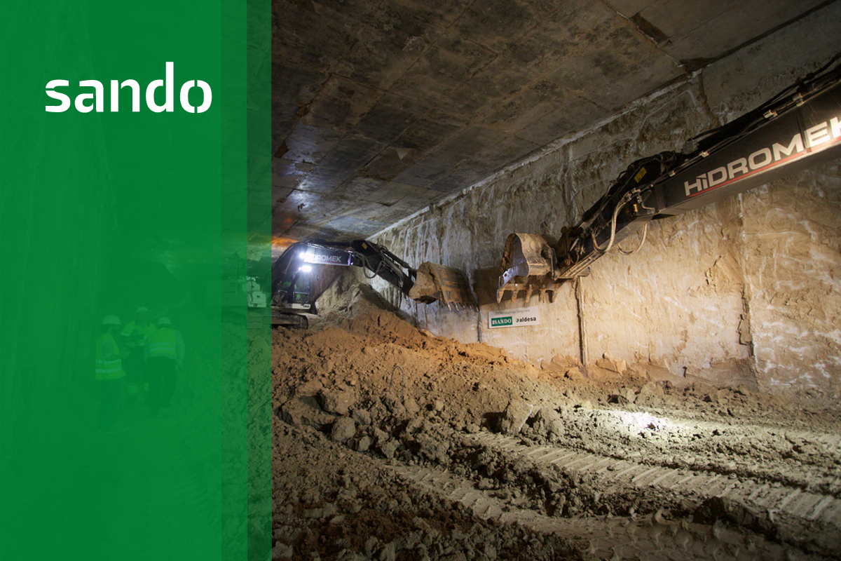 Sando Construcción ha realizado el cale del túnel de la Línea de Alta Velocidad Murcia-Almería en la localidad de Alcantarilla. Un nuevo hito en la construcción del tramo Nonduermas-Sangonera que Sando está ejecutando para Adif Alta Velocidad (Adif AV).